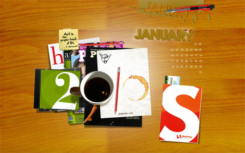 Desktop Wallpaper Calendar: January 2010