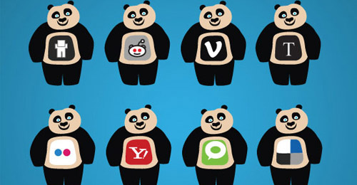 panda social network icons